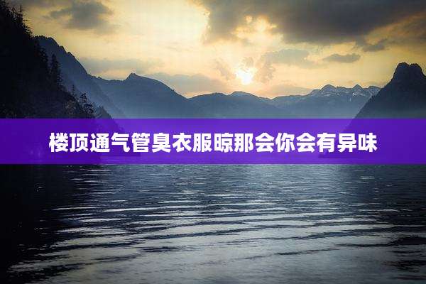 楼顶通气管臭衣服晾那会你会有异味