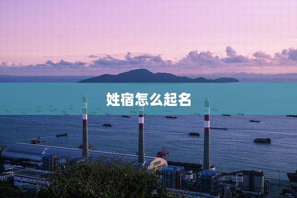 姓宿怎么起名