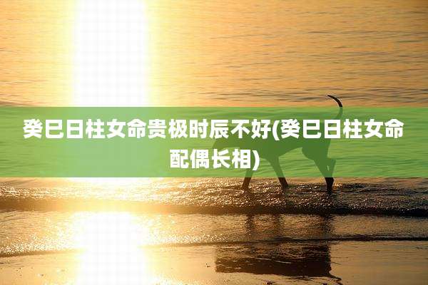 癸巳日柱女命贵极时辰不好(癸巳日柱女命配偶长相)