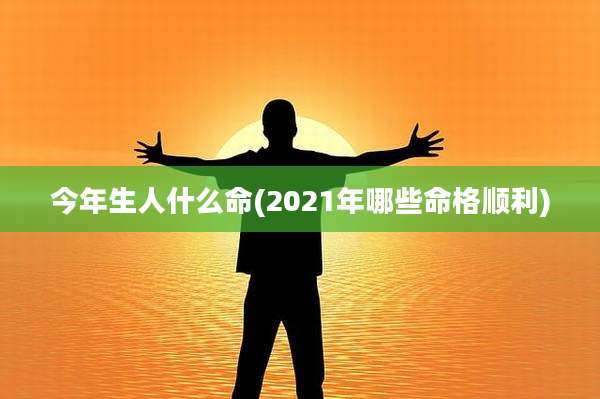 今年生人什么命(2021年哪些命格顺利)