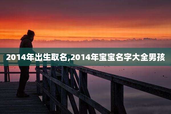 2014年出生取名,2014年宝宝名字大全男孩