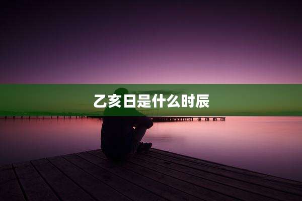 乙亥日是什么时辰