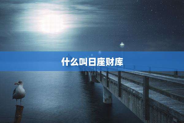 什么叫日座财库