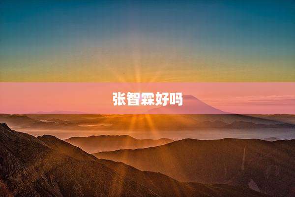 张智霖好吗