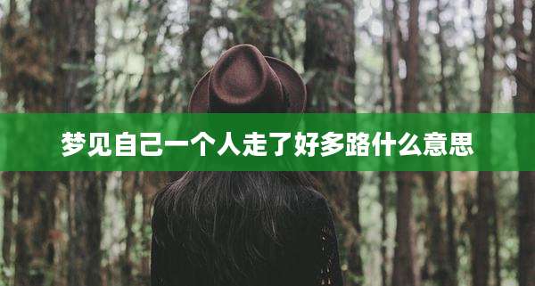 梦见自己一个人走了好多路什么意思