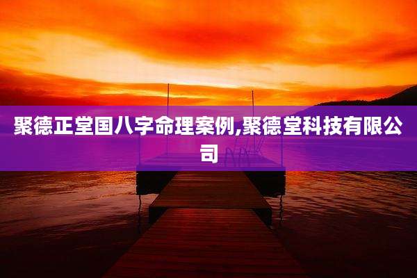 聚德正堂国八字命理案例,聚德堂科技有限公司