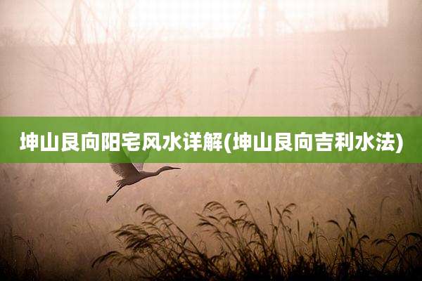 坤山艮向阳宅风水详解(坤山艮向吉利水法)
