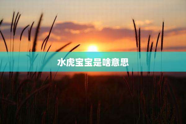 水虎宝宝是啥意思