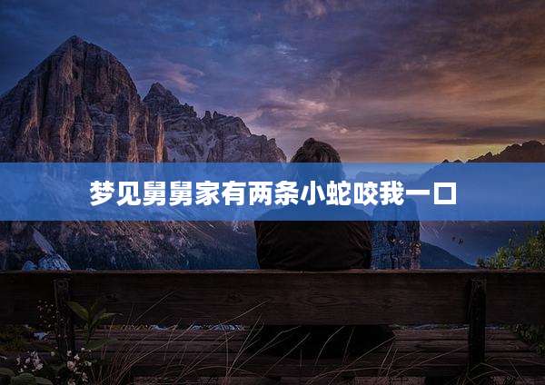 梦见舅舅家有两条小蛇咬我一口