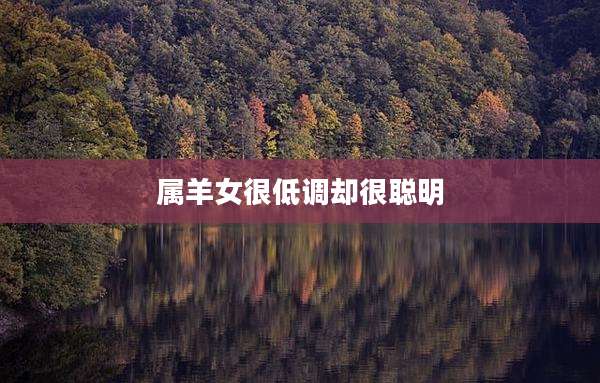 属羊女很低调却很聪明
