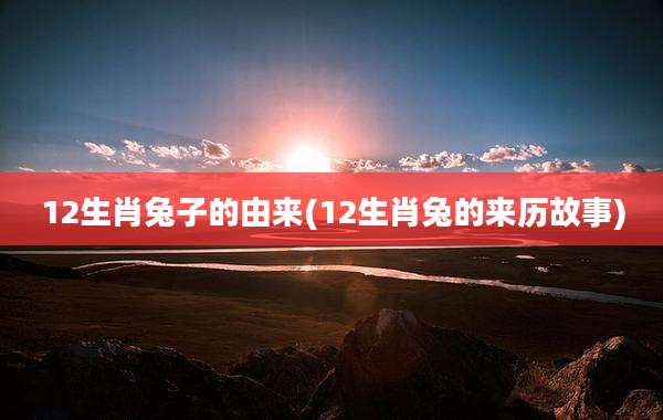12生肖兔子的由来(12生肖兔的来历故事)