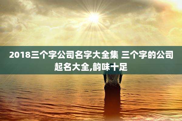 2018三个字公司名字大全集 三个字的公司起名大全,韵味十足