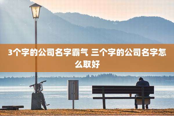 3个字的公司名字霸气 三个字的公司名字怎么取好