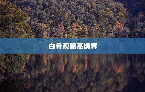 白骨观最高境界