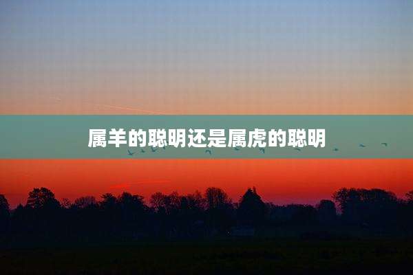 属羊的聪明还是属虎的聪明
