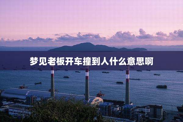 梦见老板开车撞到人什么意思啊