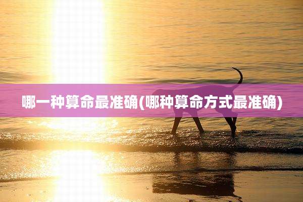 哪一种算命最准确(哪种算命方式最准确)