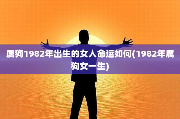 属狗1982年出生的女人命运如何(1982年属狗女一生)