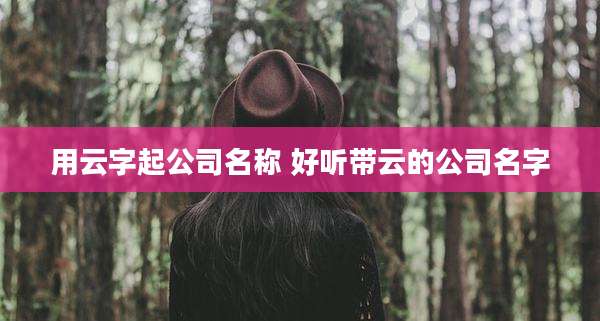 用云字起公司名称 好听带云的公司名字