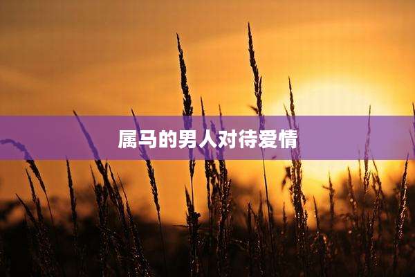 属马的男人对待爱情