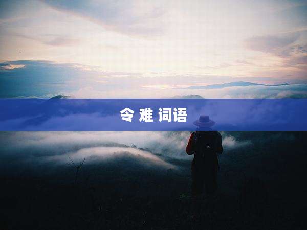 令 难 词语