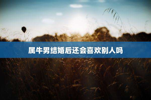 属牛男结婚后还会喜欢别人吗