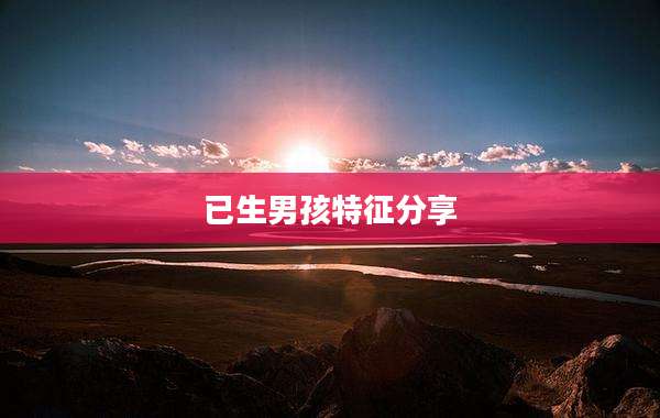 已生男孩特征分享