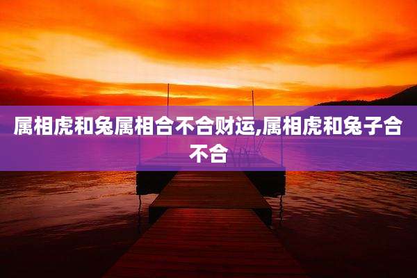 属相虎和兔属相合不合财运,属相虎和兔子合不合