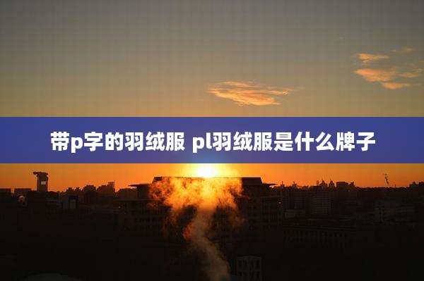 带p字的羽绒服 pl羽绒服是什么牌子