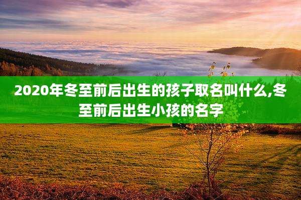 2020年冬至前后出生的孩子取名叫什么,冬至前后出生小孩的名字