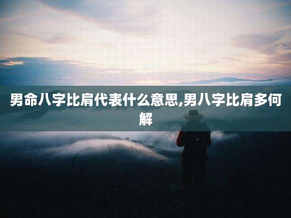 男命八字比肩代表什么意思,男八字比肩多何解