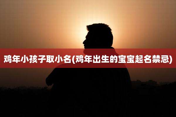 鸡年小孩子取小名(鸡年出生的宝宝起名禁忌)