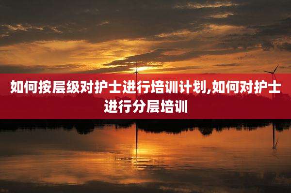如何按层级对护士进行培训计划,如何对护士进行分层培训