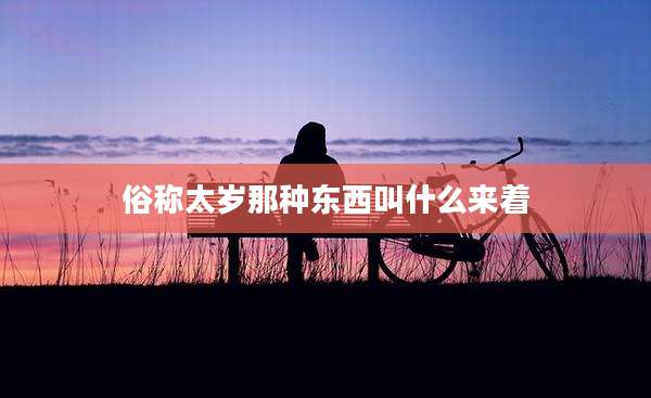 俗称太岁那种东西叫什么来着