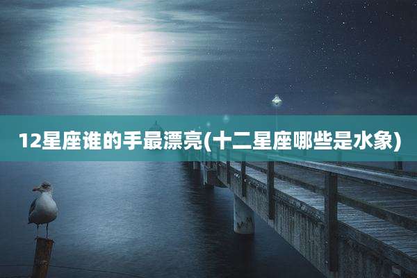 12星座谁的手最漂亮(十二星座哪些是水象)