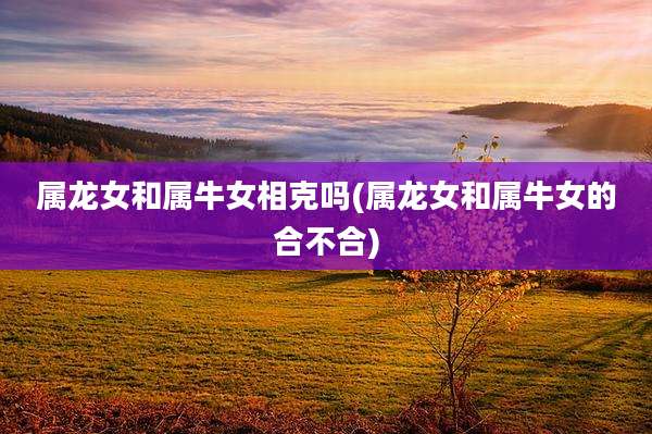 属龙女和属牛女相克吗(属龙女和属牛女的合不合)