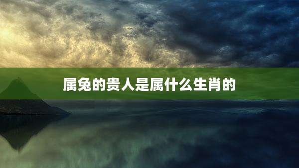 属兔的贵人是属什么生肖的