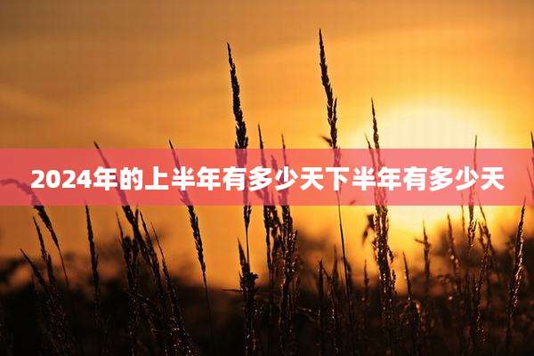 2024年的上半年有多少天下半年有多少天