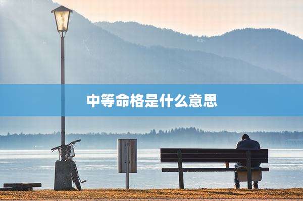 中等命格是什么意思