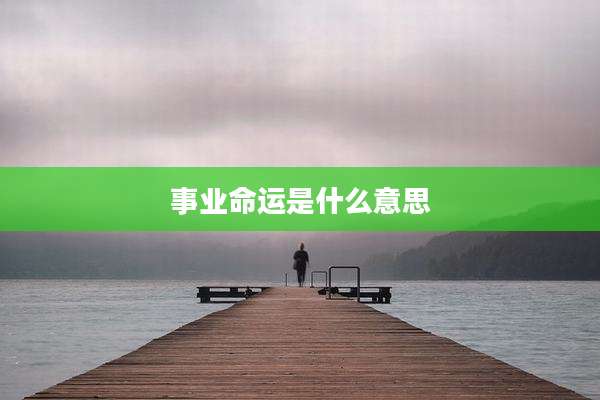 事业命运是什么意思
