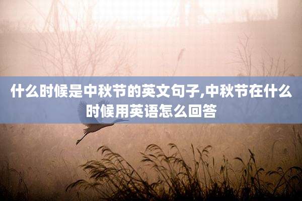 什么时候是中秋节的英文句子,中秋节在什么时候用英语怎么回答