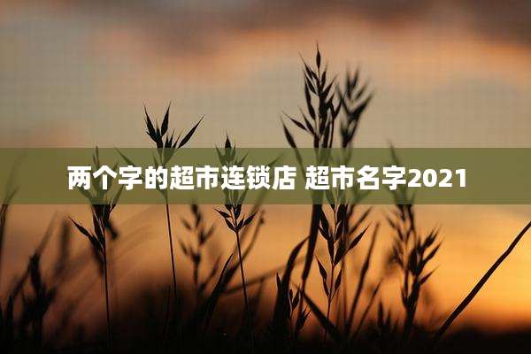 两个字的超市连锁店 超市名字2021