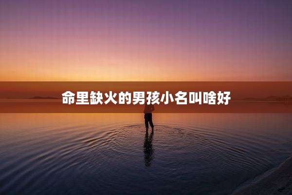 命里缺火的男孩小名叫啥好