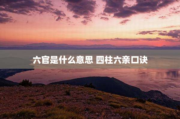 六官是什么意思 四柱六亲口诀
