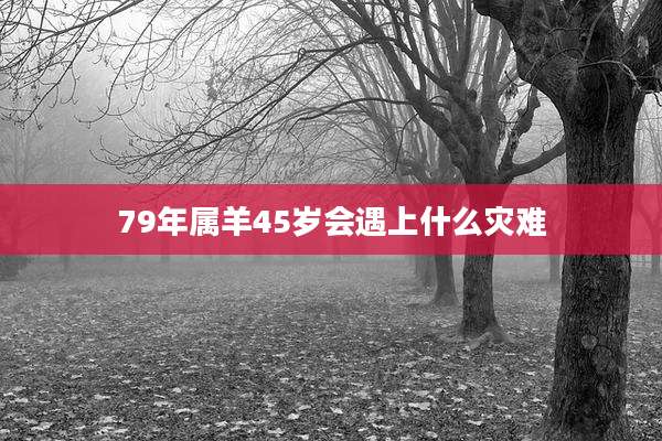 79年属羊45岁会遇上什么灾难