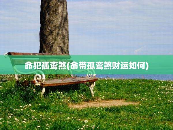 命犯孤鸾煞(命带孤鸾煞财运如何)