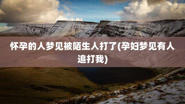 怀孕的人梦见被陌生人打了(孕妇梦见有人追打我)