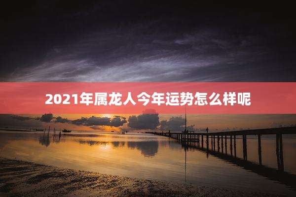 2021年属龙人今年运势怎么样呢