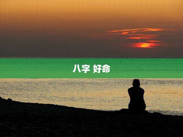 八字 好命