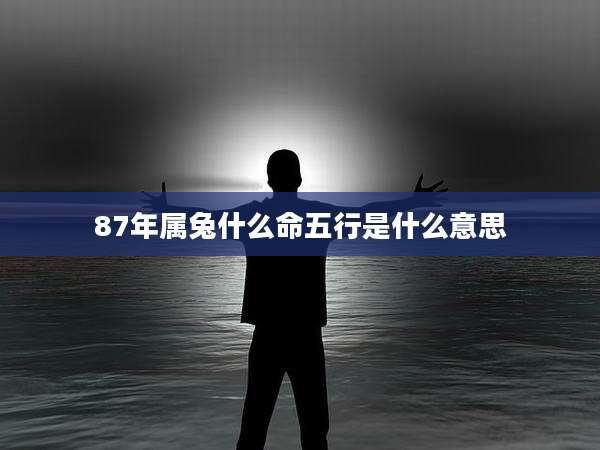 87年属兔什么命五行是什么意思